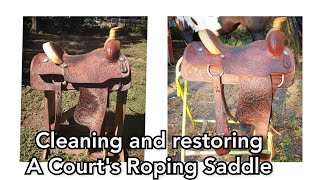 How to Clean and Restore a vintage Western Roping Saddle  D Pickett Roper by Courts Saddlery [upl. by Sibyl]