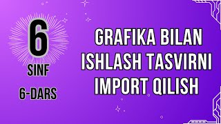 2 bob 1 mavzu Grafika bilan ishlash Tasvirni import qilish [upl. by Clementas]