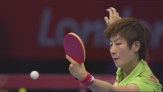 Womens Table Tennis Singles Gold Medal Match  China v China  London 2012 Olympics [upl. by Lennad]