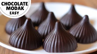 Chocolate Modak Recipe Easy amp Quick Homemade Modak  Ganesh Chaturthi Special Hindi [upl. by Mafala]