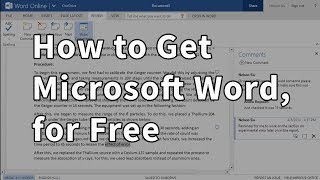 How to Get Microsoft Word for Free [upl. by Ennazus]