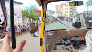 Nosy Be island Madagascar drive around the capital city in a tuktuk [upl. by Terrilyn]