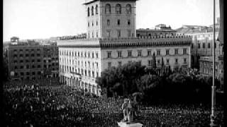 Benito Mussolini dichiara guerra alla Francia e Inghilterra  Roma 10 Giugno 1940 [upl. by Onafets]