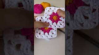 How to Crochet Flower Granny Square Motif  Easy Crochet Baby Blanket Pattern [upl. by Arny]