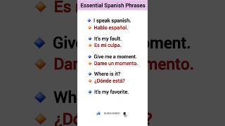 Common Spanish Phrases for beginners shorts spanishphrases [upl. by Juta]