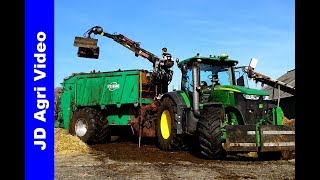 Mest strooien 2019  John Deere 7260R  Tebbe  K Mulder Putten  Manure spreading  Mist streuen [upl. by Verda]