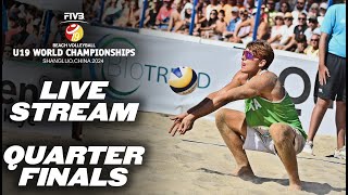 Quarter Finals  U19 World Championship  Beach Volleyball 2024 [upl. by Aerdua]