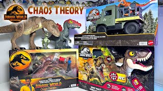 NEW CHAOS THEORY Jurassic World Dinosaurs Carnotaurus Stygimoloch TRex Spinosaurus Raptors [upl. by Htidirem945]