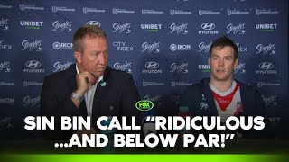 Roosters react to Sin Bin and Send Off in eventful loss  Roosters Press Conference  Fox League [upl. by Agnese395]