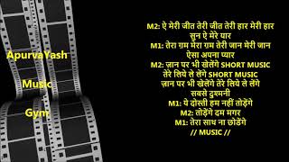 Ye Dosti Hum Nahi Todenge Karaoke Lyrics Scale Lowered [upl. by Ellehsar920]