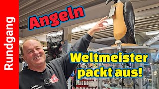 Angeln wie die Weltmeister🏆3 Brüder  3 Weltmeister Rundgang bei Großmann AngelJoe in Kiel [upl. by Terris]