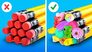 💡 Amazing School Hacks amp DIYs You Need To Try ✏️🏫 [upl. by Lanahtan531]