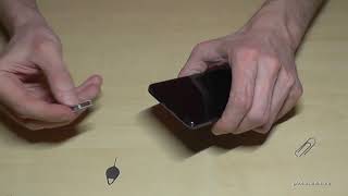 Samsung Galaxy S21 PlusUltra How to insert the SIM card Installation of the nano SIM cards [upl. by Nade]