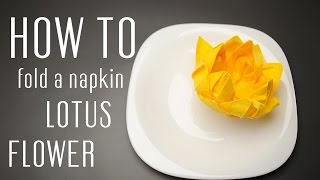 How to Fold a Napkin into a Lotus Flower [upl. by Lombardi]