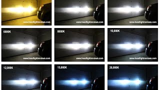 HID Kit Color Comparison Video Footage 3000K vs 6000K vs 8000K [upl. by Felt459]