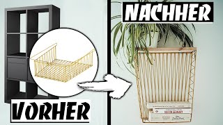 IKEA UPCYCLING  Kleines DIY REGAL aus KALLAX DRAHTKORB  IKEA HACK  EASY ALEX [upl. by Duwe810]