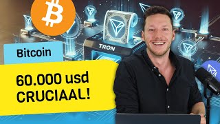 BTC 60000 USD erop of eronder  TRON 25  Crypto nieuws vandaag  1166 [upl. by Darlene]