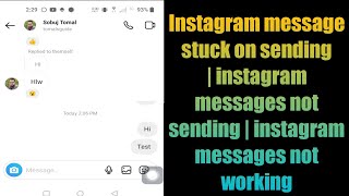 Instagram message stuck on sending  instagram messages not sending  instagram messages not working [upl. by Eniahs]