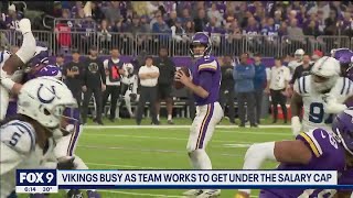 Vikings restructure Kirk Cousins’ 2023 contract to create salary cap space continue offseason moves [upl. by Leksehcey820]