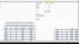 Mesures statistiques pour une variable quantitative continue sous Excel 2010 ou Excel 2007 [upl. by Ellinej558]