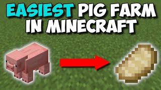 Minecraft easiest 121 pig xp farm for bedrock edition or pocket edition😁😁 minecraft gaming [upl. by Liponis714]