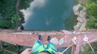 Daredevil Jumps Off 105ft Bridge [upl. by Damali87]