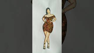 Fashion illustration washi tape😍💖 fashion fashionstyle art viralvideo shorts [upl. by Sam]