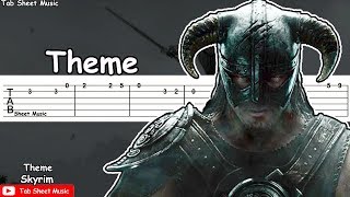 Skyrim  Theme Guitar Tutorial [upl. by Sella220]