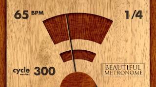 65 BPM 14 Wood Metronome HD [upl. by Annoek231]