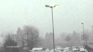 Schneesturm in Wien 13012012 heavy snowfall [upl. by Oneal286]