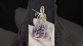 Glitzy httpsstonenglasswirewrapetsycom gemstones jewelry handmade amethyst quartz [upl. by Riddle]