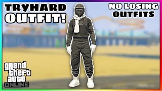 Easy Black Joggers Ripped Shirt Tryhard Modded Outfit No Transfer GTA Online [upl. by Yeffej]