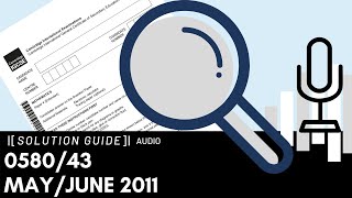 058043 MayJune 2011 Marking Scheme MS Audio Voiceover [upl. by Aihsrop1]