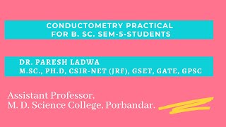 Conductometry practical for BSc sem5students [upl. by Aremus]