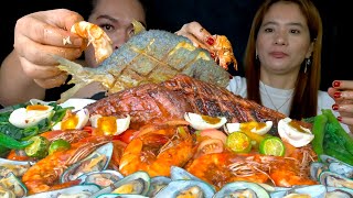 SEAFOOD BOODLE FIGHT  MUKBANG PHILIPPINES  SEAFOODS MUKBANG [upl. by Mylo]