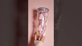 Making tumblers tumblertutorial tumblercustom pinkchristmas smallbusiness [upl. by Eydnarb]