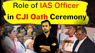 Power of IAS OfficerRole of IAS Deepti Umashanker in Oath Taking Ceremony of Justice Sanjiv Khanna [upl. by Messing]