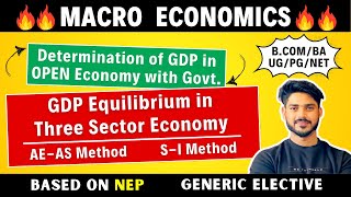 Determination of National IncomeGDP Equilibrium in Three Sector Model  ADAS Method amp SI Method [upl. by Hillie256]