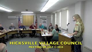 Hicksville Village Council Meeting 7124 [upl. by Yvehc]