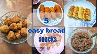 “5 Delicious and Easy Bread Snack Recipes  Quick amp Tasty Snacks” [upl. by Beal]