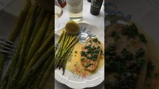 Low Carb Chicken Piccata shorts low carb love pinot Grigio [upl. by Tollman]