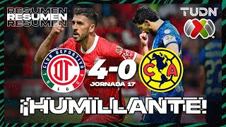 HIGHLIGHTS  Toluca 40 América  Liga Mx AP2024  J16  TUDN [upl. by Boggers]