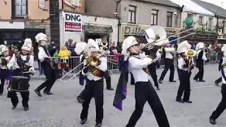 Mullingar Town Band at the Clara St Patricks Day parade 2018 [upl. by Hulton591]