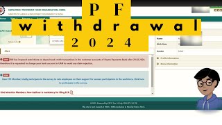 How to Withdraw Your PF Amount Online StepbyStep Guide 2024 [upl. by Yeclehc]