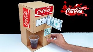 How to Make Coca Cola Fountain Machine from Cardboard at Home [upl. by Felisha]