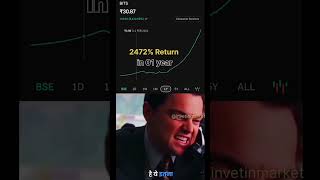 Multimillionaire Penny Stock 2472 return in 1 year stockmarketindia pennystocks [upl. by Netram]