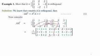 UnitI12MFC2Example on Orthogonal Matrix [upl. by Atiuqes702]