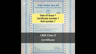 Certificate number  Roll number  Date of Issue  CBSE class X Certificate  Nancy Sahu [upl. by Iasi]