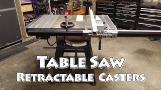 Retractable Casters for Table Saw Mobile Base [upl. by Adon]