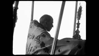 Pope Pius XII leads Corpus Christi Procession at the Vatican 1950 HD [upl. by Teddman289]